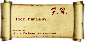 Floch Mariann névjegykártya